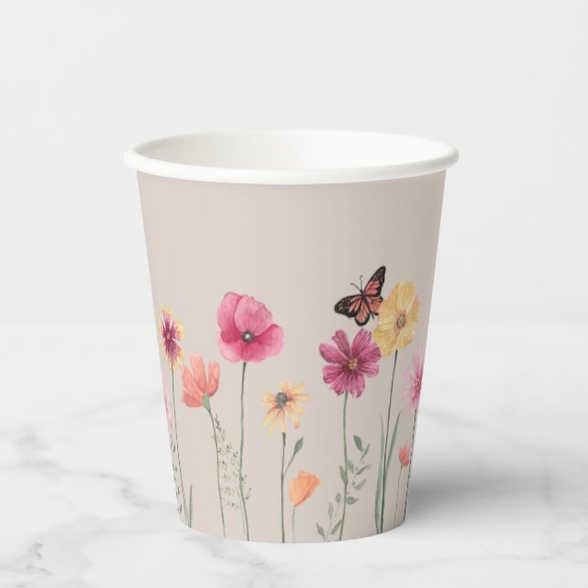 Wildflower Party Paper Cups (Front)