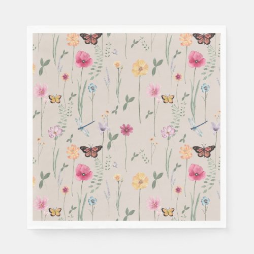 Wildflower Party Paper Napkins