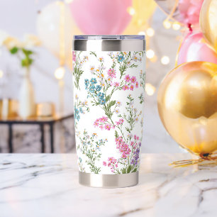 Wildflower Pastel Spring Floral Pattern Insulated Tumbler