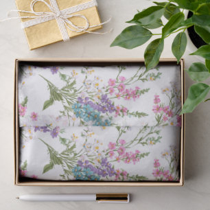 Wildflower Pastel Spring Floral Pattern  Tissue Paper