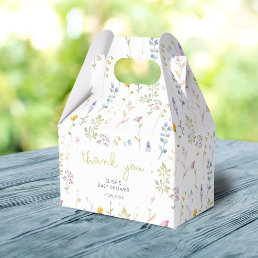 Wildflower Pattern Baby Shower Thank You  Favor Boxes