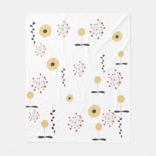 Wildflower Pattern Cozy Throw Blanket