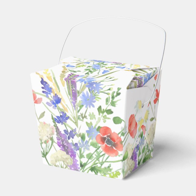 Wildflower Pattern Favor Boxes (Front Side)