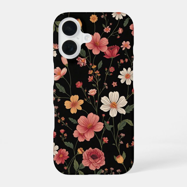 wildflower pattern iphone case (Back)