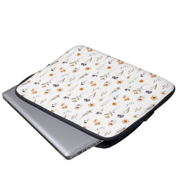 Wildflower Pattern Laptop Sleeves (Front Bottom)