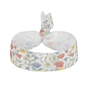 Wildflower Patterned Colorful Cute Floral Pretty Elastic Hair Tie
