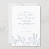 Wildflower Periwinkle Wedding Invitation (Front)