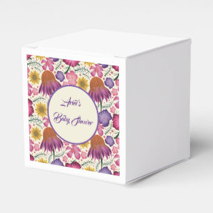 Wildflower Personalized Garden Baby Shower  Favor Boxes