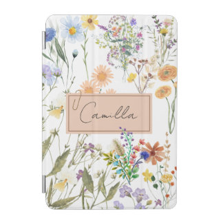 Wildflower Personalized Journal Customized Noteboo iPad Mini Cover
