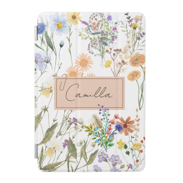 Wildflower Personalized Journal Customized Noteboo iPad Mini Cover (Front)