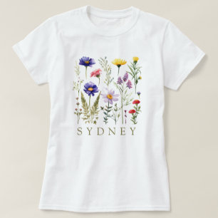 Wildflower Personalized Name T-Shirt