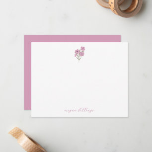 Wildflower Personalized Notecards - Thank You Card