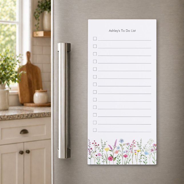 Wildflower Personalized To Do Magnetic Notepad (Creator Uploaded)
