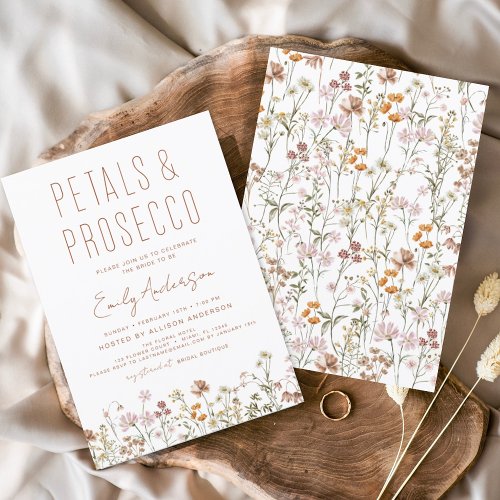 Wildflower Petals  Prosecco Bridal Shower 