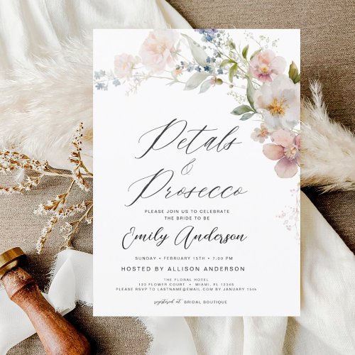 Wildflower Petals  Prosecco Bridal Shower