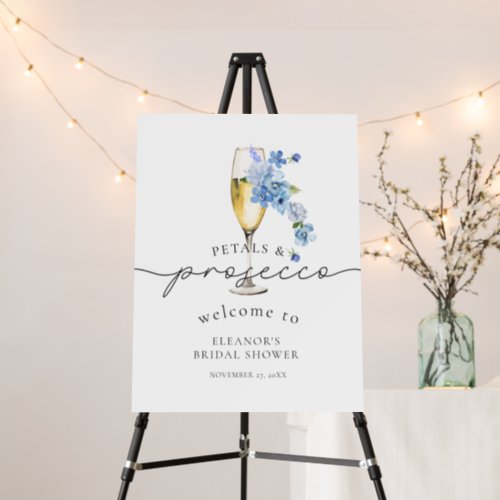 Wildflower Petals  Prosecco Bridal Shower Welcome Foam Board