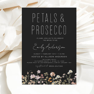 Wildflower Petals & Prosecco Invitation