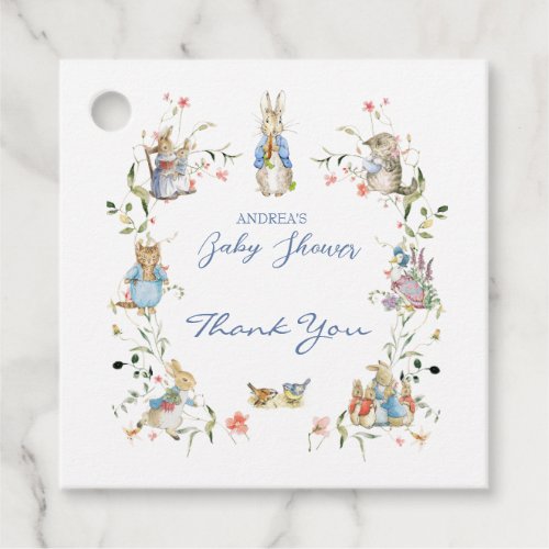 Wildflower Peter the Rabbit Baby Shower Favor Tags