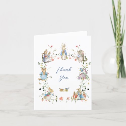 Wildflower Peter the Rabbit Baby Shower Thank You Card