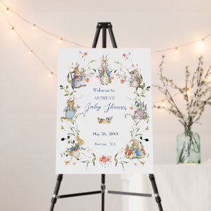 Wildflower Peter the Rabbit Baby Shower Welcome Foam Board