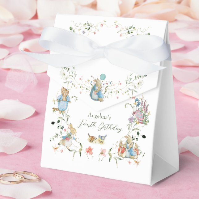 Wildflower Peter the Rabbit Birthday Favor Boxes (Wedding)