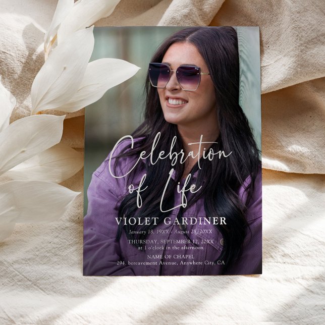 Wildflower Photo Funeral Memorial Program (Creator Uploaded)