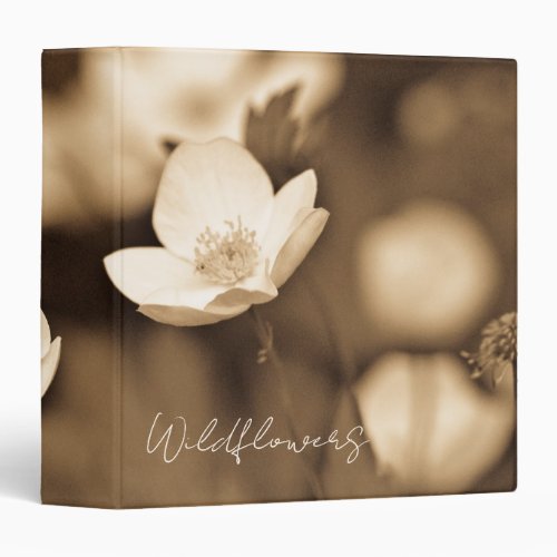 Wildflower Photography in Sepia Tones 15 Binder