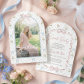 Wildflower Pink Bow Graduation Invitation