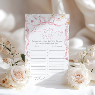Wildflower Pink Whimsical Bow Name That Song Baby