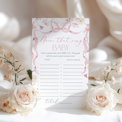 Wildflower Pink Whimsical Bow Name That Song Baby