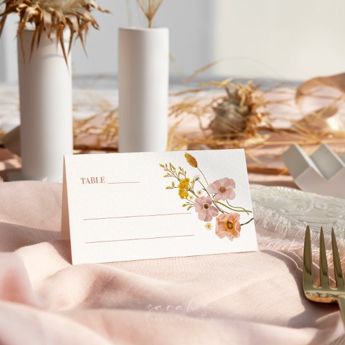 Wildflower Place Cards Floral Place Cards