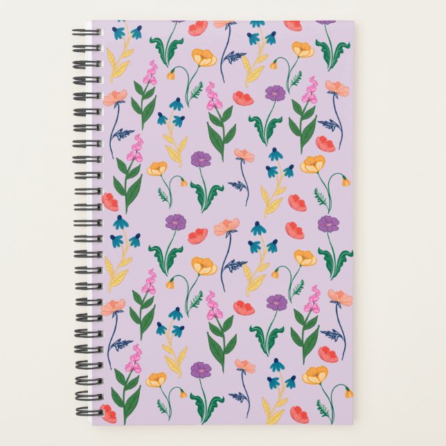 Wildflower Planner in Lavender  (Front)