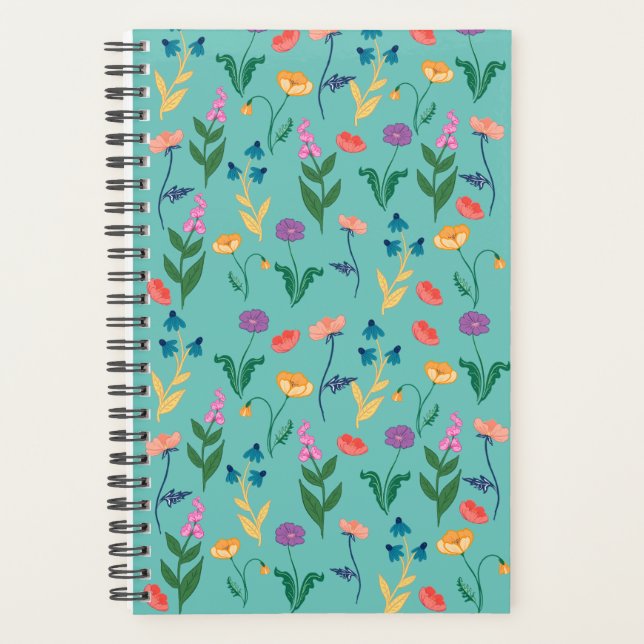 Wildflower Planner in Turquoise (Front)