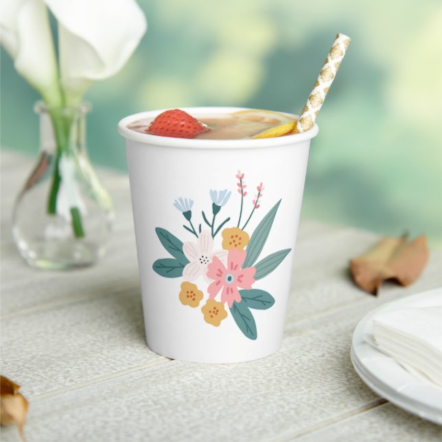 Wildflower Posy Paper Cups (Insitu)