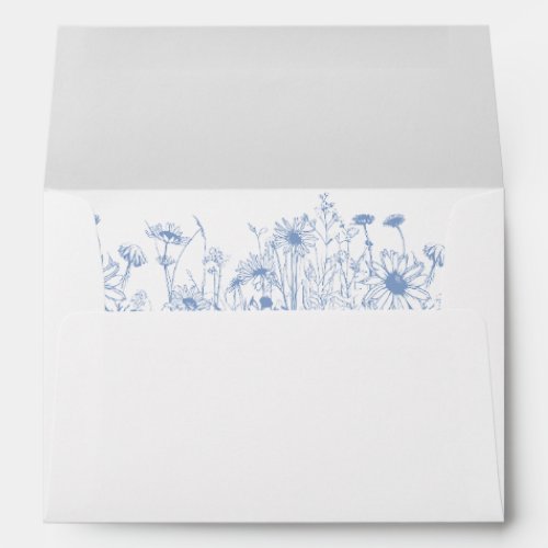 Wildflower Powder Blue Envelope