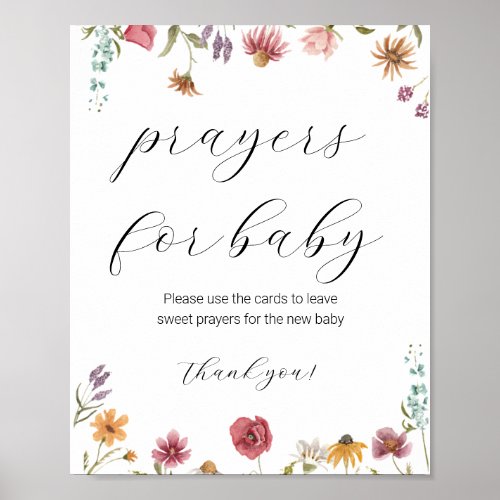 Wildflower Prayers for Baby Sign