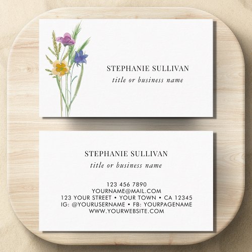 Wildflower Professional Business Card