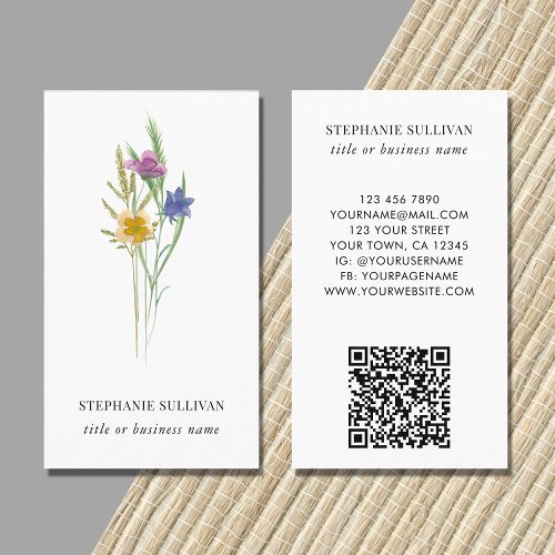 Wildflower Professional QR Code Business Card