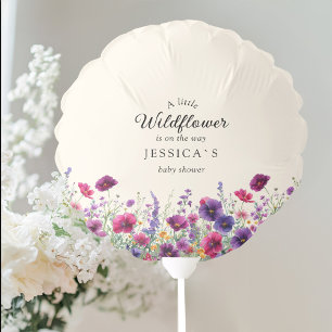 Wildflower, Purple-Pink-Flower Baby Shower Balloon