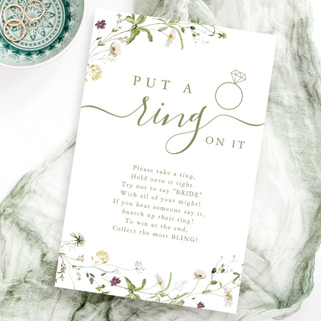 Wildflower put a ring on it bridal shower game (Wildflower put a ring on it bridal shower game)