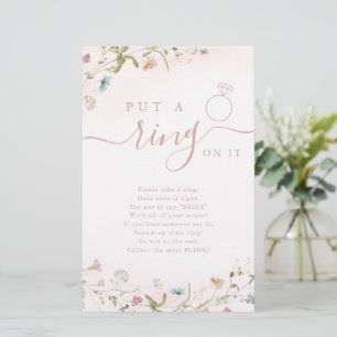 Wildflower put a ring on it bridal shower game