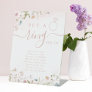 Wildflower put a ring on it bridal shower game pedestal sign