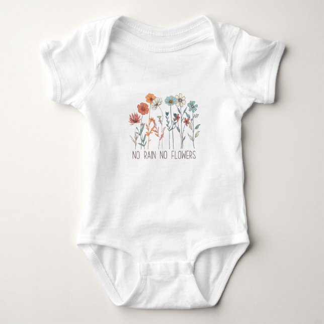 Wildflower Quote Baby Bodysuit (Front)