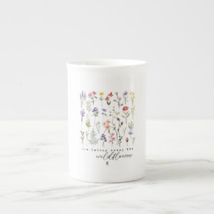 Wildflower Quote Sublimation  Bone China Mug