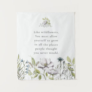Wildflower Quote Tapestry