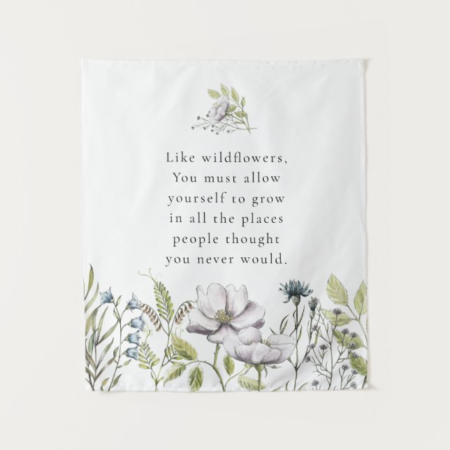 Wildflower Quote Tapestry (Front)