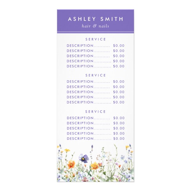 Wildflower Rack Card (Front)