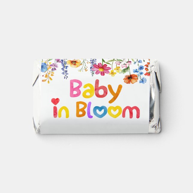 Wildflower Rainbow Baby in Bloom Baby Shower Candy Hershey's Miniatures (Front)