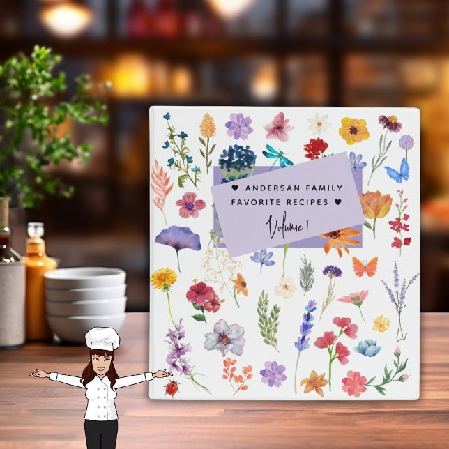 Wildflower Recipe 3 Ring Binder (Wildflower Recipe 3 Ring Binder)