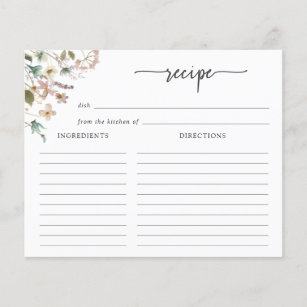 Personalized Recipe Paper, Zazzle